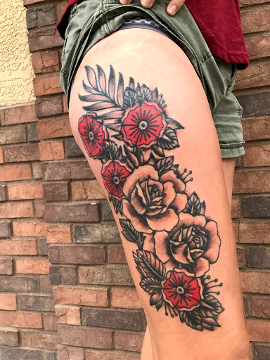 Explore blue bird tattoo ideas, creative tattoo ideas in Phoenix, available at Crawling Squid Tattoo Studio