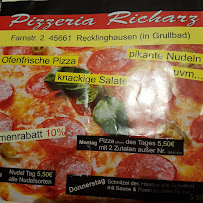 Menu du Pizzeria Richarz Recklinghausen à Recklinghausen