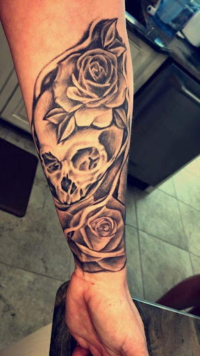 Explore ice hockey tattoo ideas, creative tattoo ideas in Bullhead City, available at Smoke and Dagger Tattoo