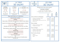 Restaurant La Table de Valmy à Argelès-sur-Mer (le menu)