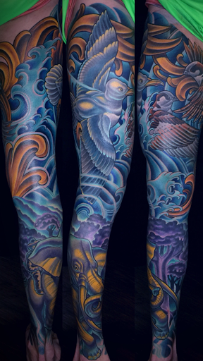 Explore outline tattoo ideas, creative tattoo ideas in San Diego, available at Remington Tattoo Parlor