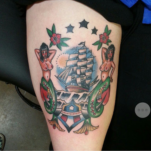 Explore matching halloween tattoo ideas, creative tattoo ideas in Temple, available at Lucky In Love Tattoo