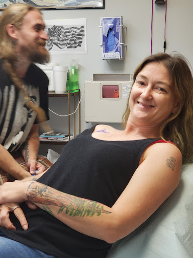 Explore beagle tattoo ideas, creative tattoo ideas in Easley, available at Peach Pit Tattoo
