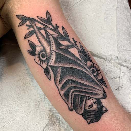 Explore elbow ditch tattoo ideas, creative tattoo ideas in Grandville, available at Lighthouse Tattoo Company