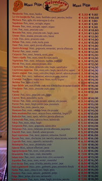 Carte du Pizzeria Belvedere à Massafra