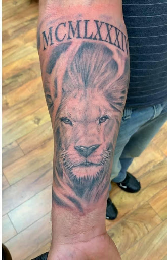 Explore to the moon and back tattoo ideas, creative tattoo ideas in Sioux Falls, available at Starry Eyed Studio