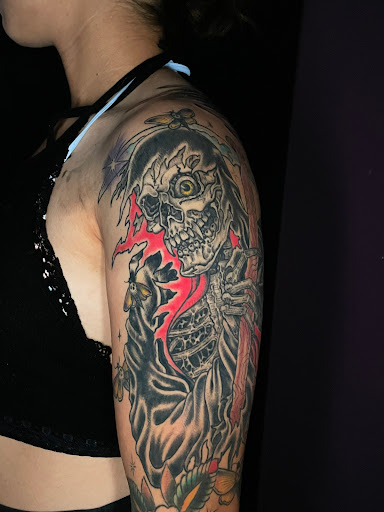 Explore island tattoo ideas, creative tattoo ideas in Georgetown, available at Iron Rite Tattoo South