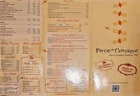 Partie de Campagne à Paris menu