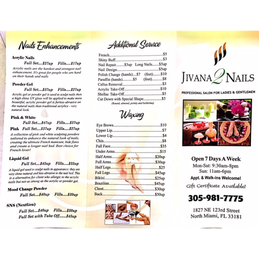 Spa «JIVANA 2 NAILS», reviews and photos, 1827 NE 123rd St, North Miami, FL 33181, USA