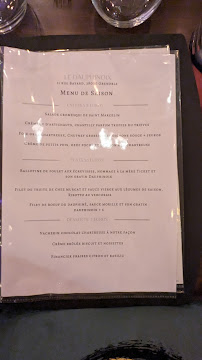 Restaurant Le DauphinoiX à Grenoble (le menu)