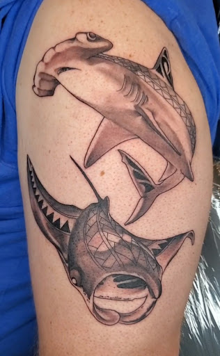 Explore cover up black tattoo ideas, creative tattoo ideas in Columbus, available at Black Koi Studio