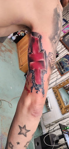 Explore 1995 tattoo ideas, creative tattoo ideas in Davis, available at The Vintage Wolf Tattoo Studio