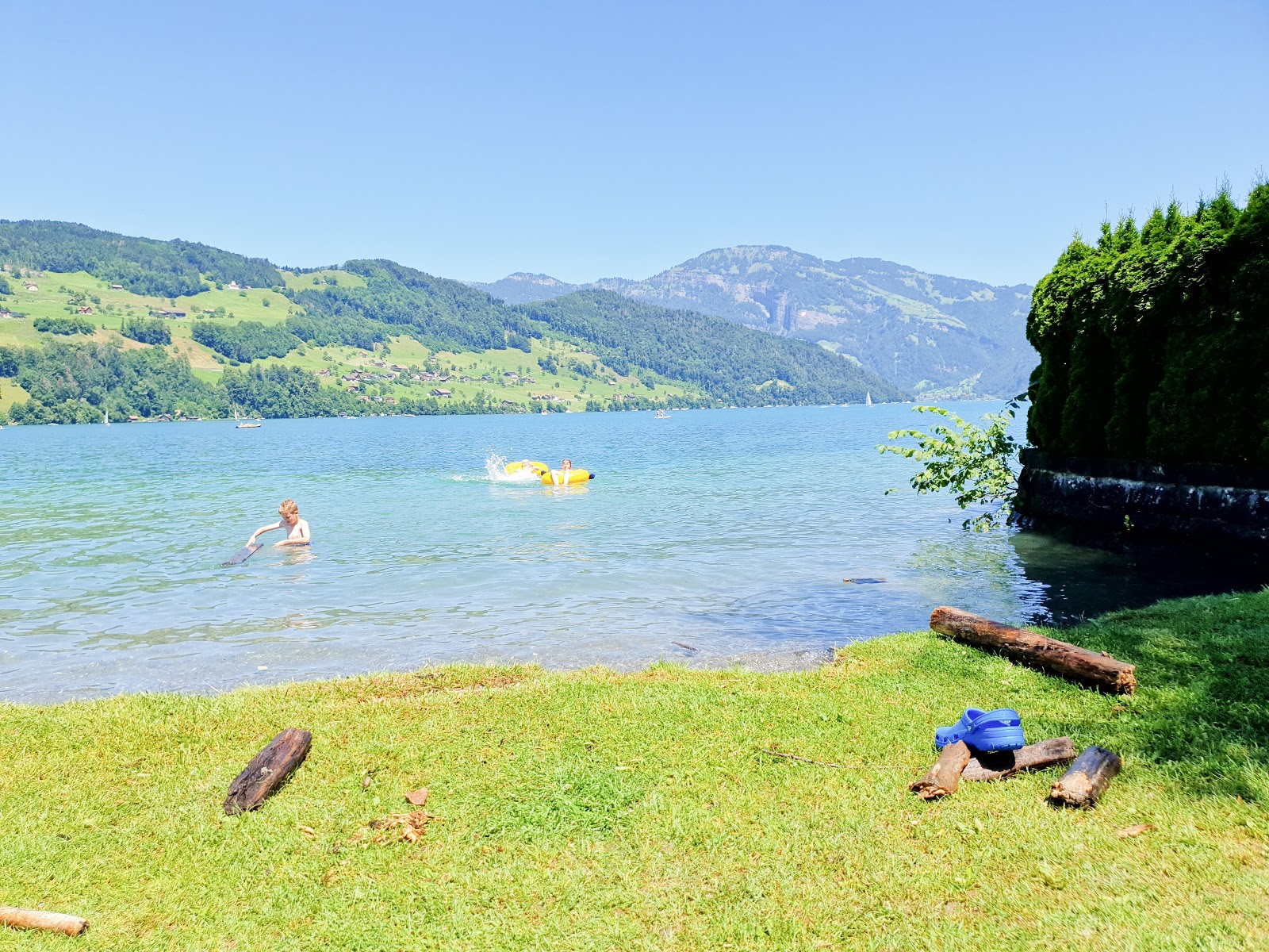Foto von Trauerweide Beach mit gras Oberfläche