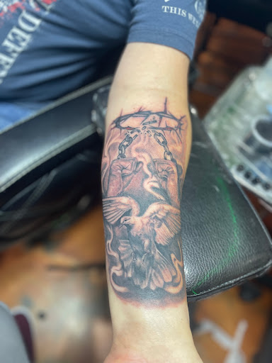 Explore death stranding tattoo ideas, creative tattoo ideas in Coeur D Alene, available at Jojos Tattoo & Body Piercing