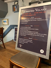 Restaurant français Le Bistro Volney à Rennes (le menu)