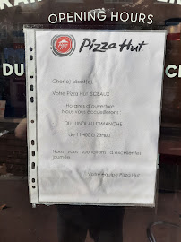 Pizzeria Pizza Hut à Sceaux - menu / carte