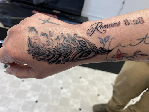 Explore name placement tattoo ideas, creative tattoo ideas in Orland, available at K1LL3R ARTW0RK