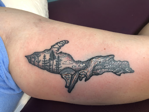 Explore tattoo ideas with initials, creative tattoo ideas in Calumet, available at Tattooing by Big Ben