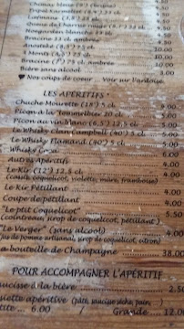 Estaminet de l'Ancienne Maison Commune à Hondeghem menu