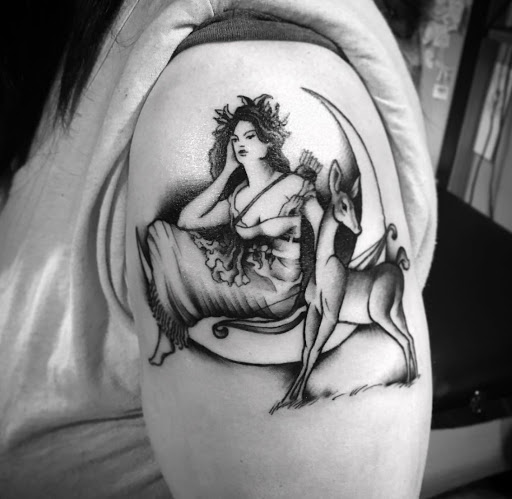 Explore lion tattoo ideas, creative tattoo ideas in Lawrence, available at Standard Electric Tattooing
