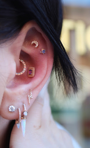 Explore astronomy tattoo ideas, creative tattoo ideas in Brooklyn, available at Ahimsa Piercing Studio & BVLA Fine Jewelry