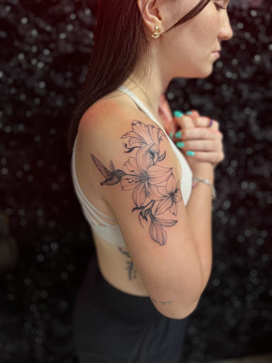 Explore religious sleeve tattoo ideas, creative tattoo ideas in Houston, available at 333 Tattoo Studio HTX