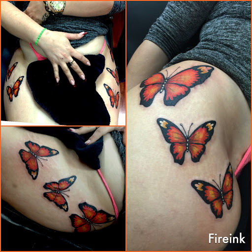 Explore calf leg tattoo ideas, creative tattoo ideas in Key Largo, available at Fire Ink Tattoo