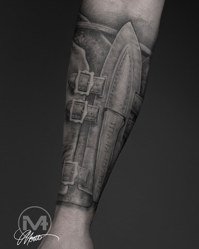 Explore angel forearm tattoo ideas, creative tattoo ideas in Greenwood, available at Vault 74 Tattoo, LLC