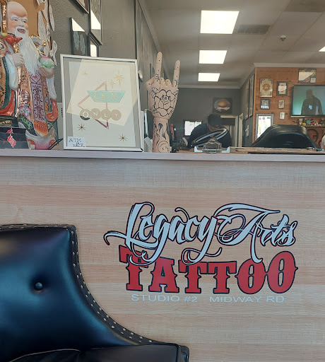 Explore map tattoo ideas, creative tattoo ideas in Dallas, available at Legacy Arts Tattoo 2