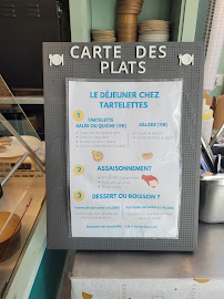 Tartelettes à Paris menu