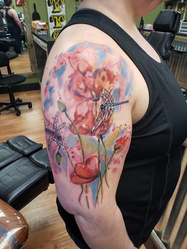 Explore black veil brides tattoo ideas, creative tattoo ideas in Belleville, available at Almighty Tattoos