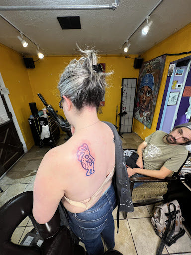 Explore cover up tattoo ideas on shoulder, creative tattoo ideas in Las Cruces, available at Real INX Fine Art- Tattoo Piercing & Art Studio
