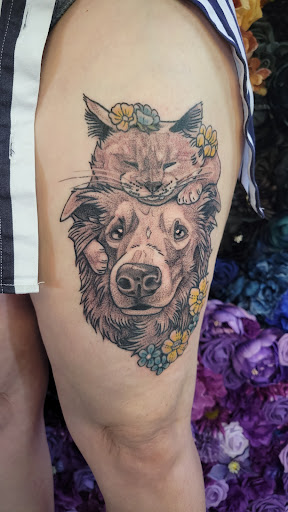 Explore tattoo sleeve ideas for women, creative tattoo ideas in Minneapolis, available at Jackalope Tattoo