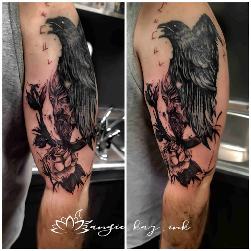 Explore sleeping beauty tattoo ideas, creative tattoo ideas in Casper, available at Luna & Lotus Amethyst Ink Angie Kay