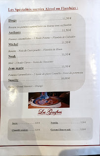 Menu du Crêperie de la Cressonnière à Veules-les-Roses