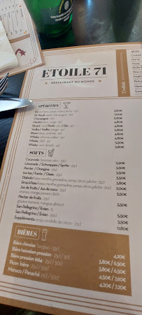 Étoile 71 à Paray-le-Monial menu