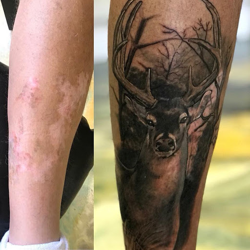 Explore christian tattoo ideas for females, creative tattoo ideas in Granbury, available at Coven Crafted Ink - Tattoo Shop