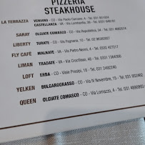 Menu / carte de La Terrazza à Castellanza