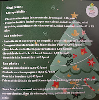 Menu / carte de La Ferme Auberge Du Pré Molaine à Ablain-Saint-Nazaire