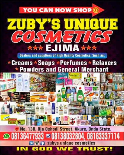 ZUBYS UNIQUE COSMETICS, 13b Oja Oshodi St, Akure, Nigeria, Shopping Mall, state Ondo