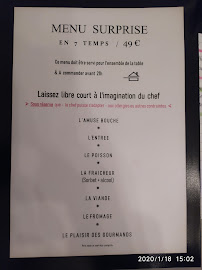 Restaurant français Pourquoi Pas? à Dijon (la carte)