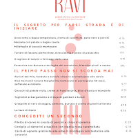 Menu du RAVÌ à Courmayeur