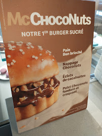 Menu / carte de McDonald's à Verdun