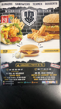 Aliment-réconfort du Restauration rapide Warrior Burger à Nice - n°3