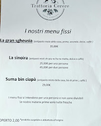 Restaurant spécialisé dans la cuisine du Piémont Trattoria Cerere à Turin (la carte)