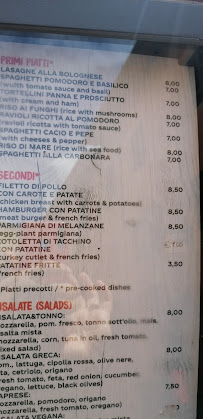 Bar El Salvador Pisa à Pisa menu