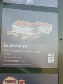 Menu du McDonald's à Cabriès