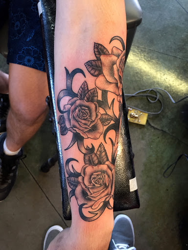 Explore thin blue line tattoo ideas, creative tattoo ideas in Reno, available at Aces Tattoo