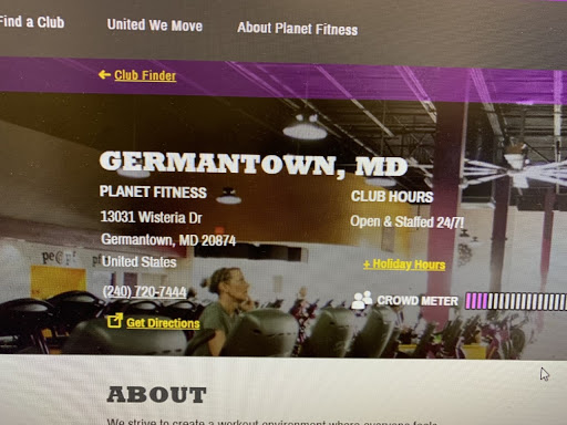 Gym «Planet Fitness», reviews and photos, 13031 Wisteria Dr, Germantown, MD 20874, USA