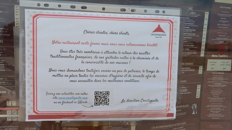 menu du Restaurant de grillades à la française Courtepaille à Avignon